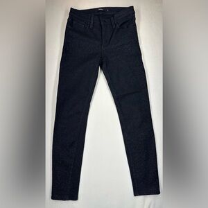 Hudson Women's Nico Super Skinny Jeans Size 25 Midrise Black Shimmer Stretch